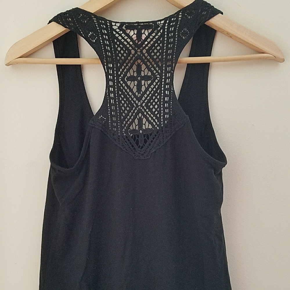 OP Black tank crochet racerback - Picture 2 of 3